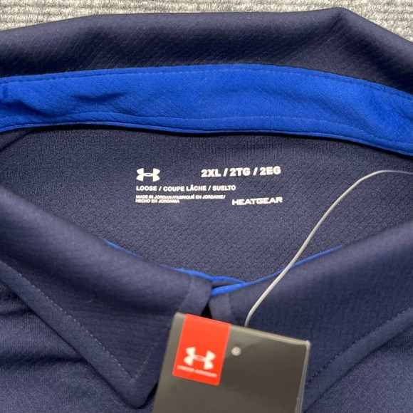 Under Armour Tech Polo Shirt Mens 2XL Blue Short Sleeve HVAC Sure Comfort Logo - Picture 3 of 10